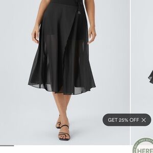 HALARA Asymmetrical Black Skirt